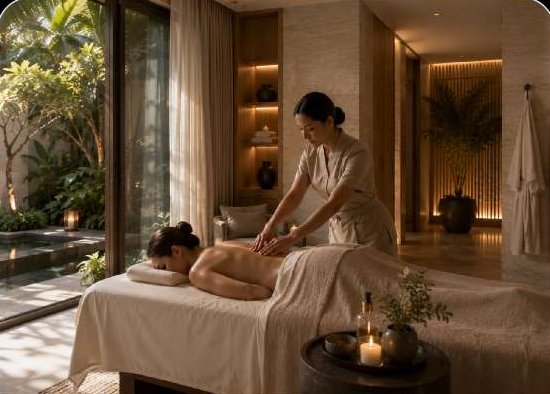 Couples spa treatment room